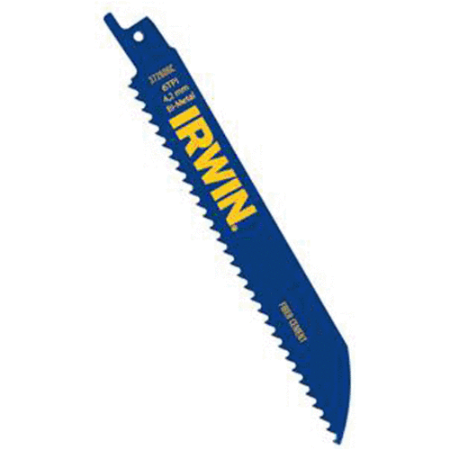 Irwin 372606C Reciprocating Saw Blade, 6" x 6" Teeth