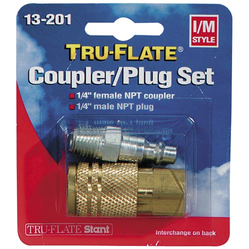 Tru-Flate 13201 Coupler & Plug Set 1/4"I/M