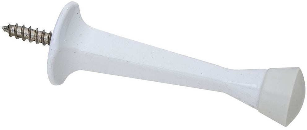National Hardware N331-348 Rigid Door Stop, Zinc Die Cast, White, 1" W