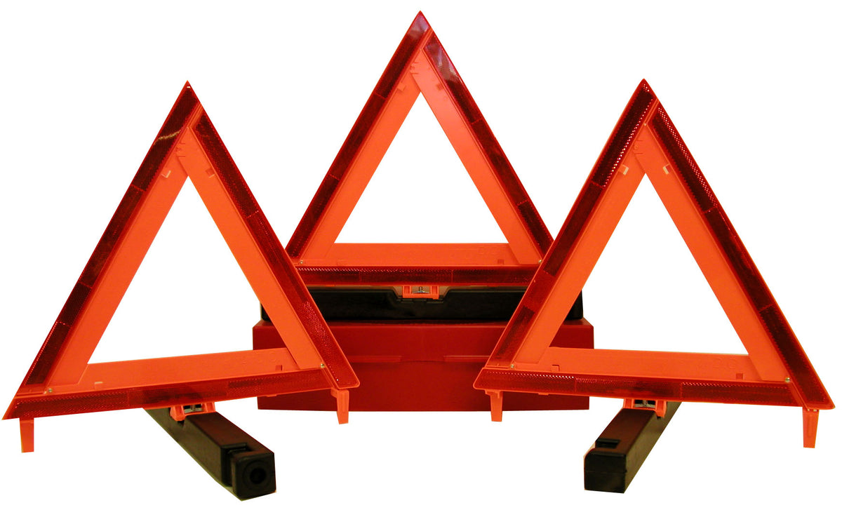 Peterson 449 3-Piece Emergency/Warning Triangle, Fluorescent Orange