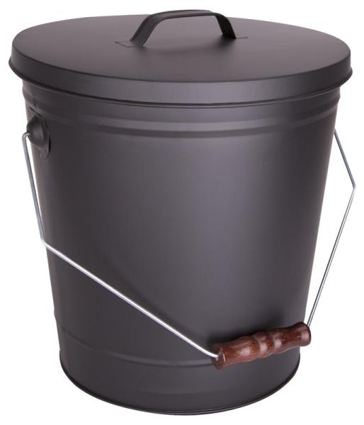 Simple Spaces GJF01 Ash Bucket, Powder Coated, Black, 13"