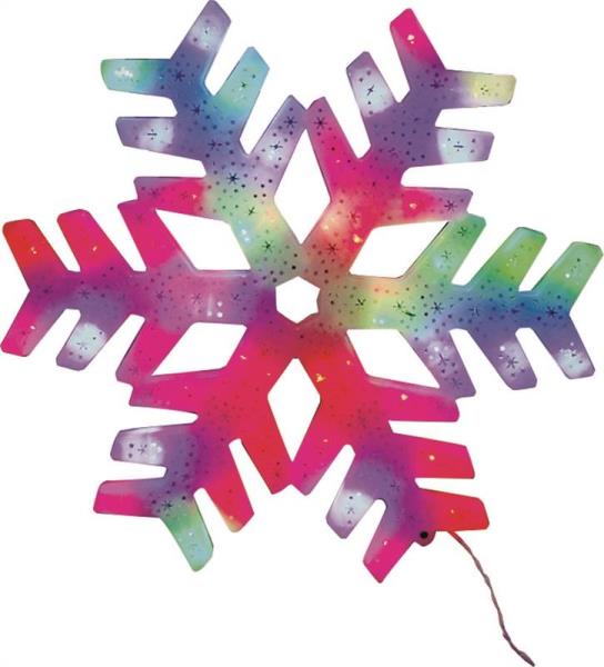 Holiday Basix 60123 LED Snowflake Ornament With Motion, 23" H, Blue & White