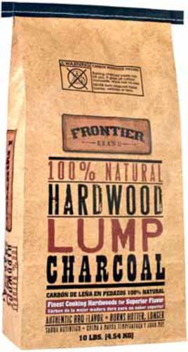 Frontier LCR10 Hardwood Lump Charcoal, 10 Lbs