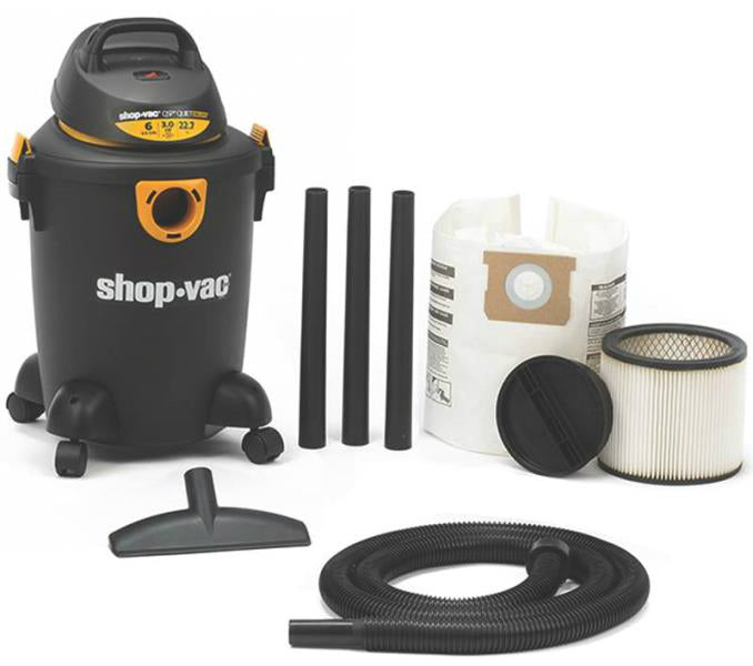 Shop-Vac 5983000 Quiet Deluxe Wet/Dry Vacuum Cleaner, 6 Gallon