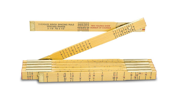 Lufkin 656N Brick Mason&#039;s Wood Folding Rule, 6&#039;