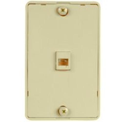 Zenith TW1003WPA Telephone Wall Jack, Almond