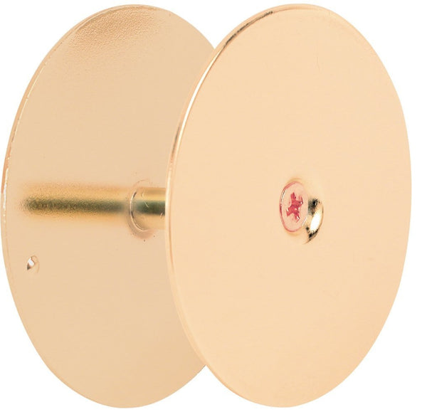 Prime-Line U 9516 Hole Cover Plate, Brass Finish, 2-5/8" Dia