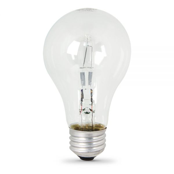 Feit Electric Q53A/CL/2 Energy Saving 53 Watt Halogen Bulb, A19