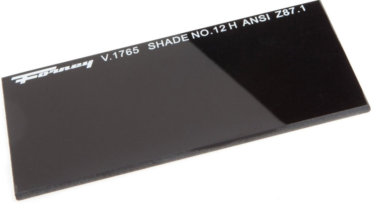 Forney 57012 Lens Replacement Hardened Glass, 2" x 4-1/4", Shade-12
