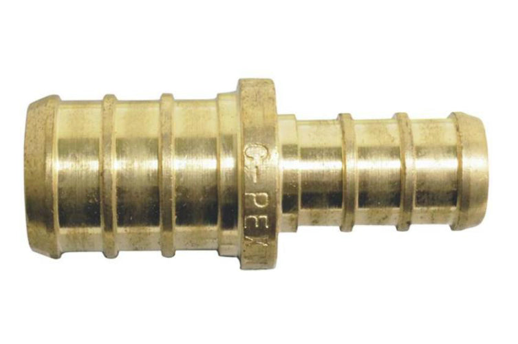 Apollo Valves APXC1238 PEX Coupling Brass Crimp Fittings, 1/2" X 3/8"