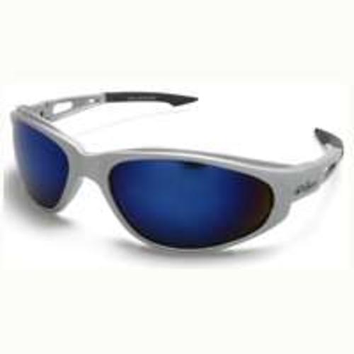 Edge Eyeware SW128 Safety Glasses Silver/Blue Mirror Lens