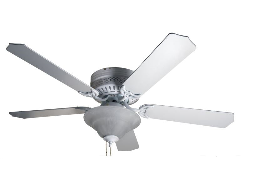 Boston Harbor CF-B-652+1F242WH One Light Hugger Ceiling Fan, White