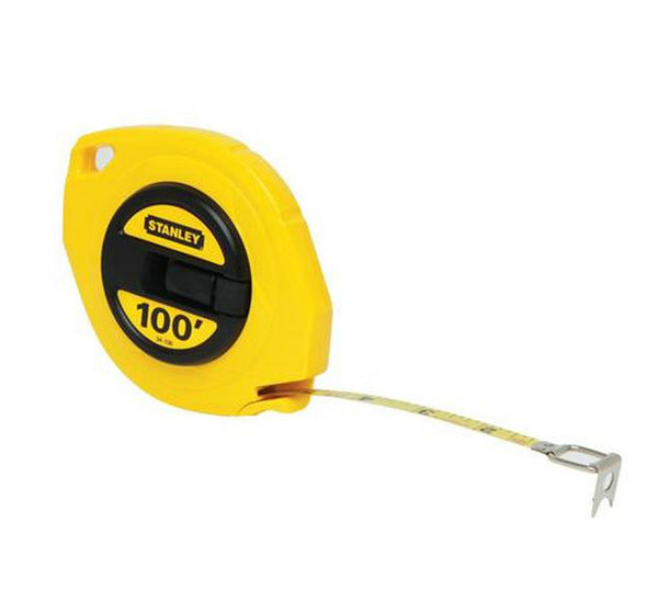 Stanley 34-106 Long Tape Measure, Yellow, 3/8" x 100&#039;