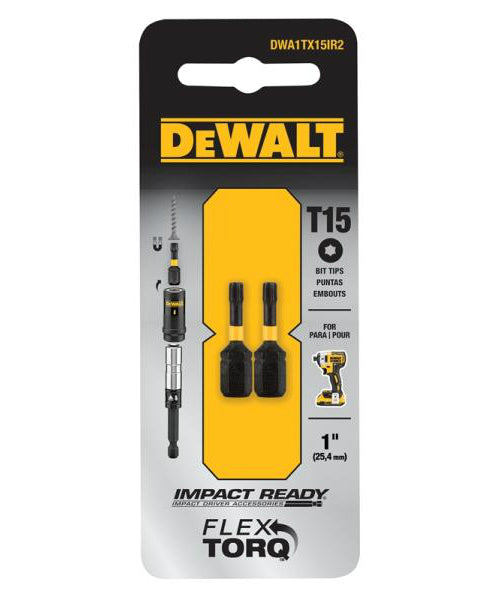 DeWalt DWA1TX15IR2 Flex Torq Impact Ready Screwdriver Bits, 1"