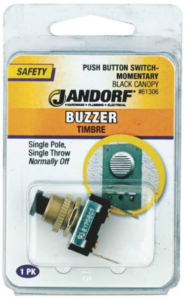Jandorf 61306 Push Button SPST Momentary Switch, 3 Amp