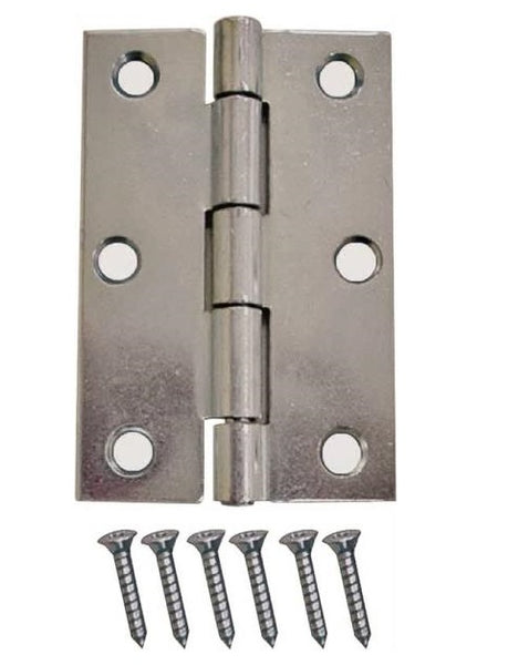 Prosource LR-050-PS Narrow Riveted Cabinet Hinges, Zinc plated,  2-1/2"  x 1-3/4"