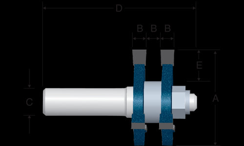 Bosch 84624MC Tongue & Groove Router Bit, 1/2" x 2-1/2"