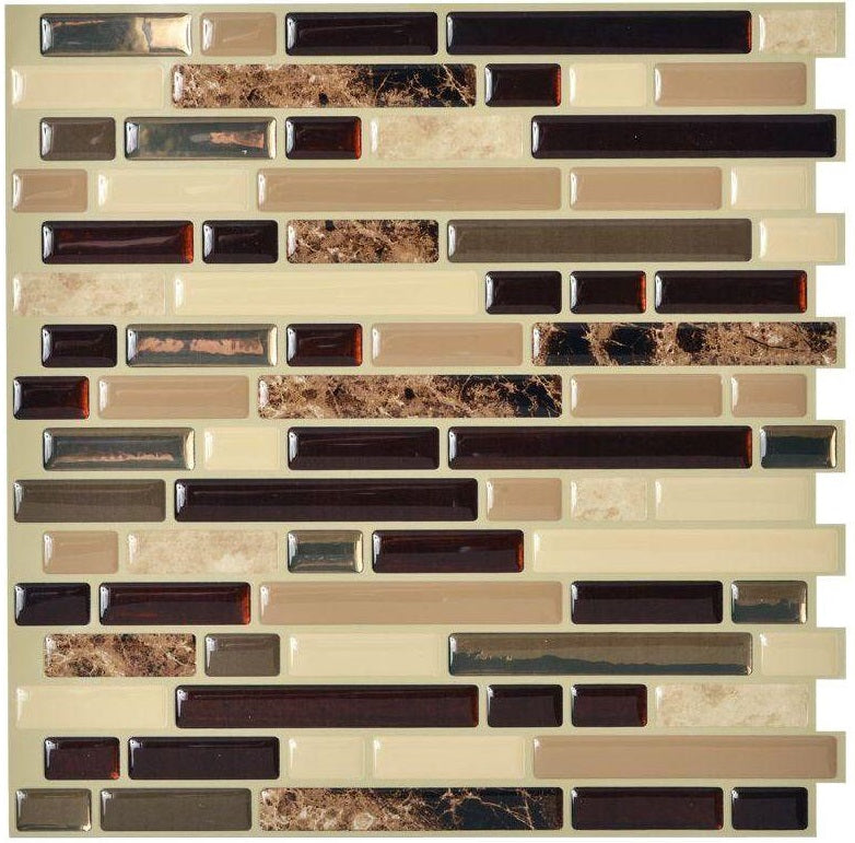 Smart Tiles SM1034-6 Bellagio Adhesive Decorative Wall Tile, Keystone