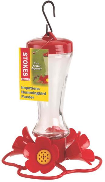 Stokes Select 38235 Impatiens Hummingbird Feeder, 4 Feeding Stations, 8 Oz