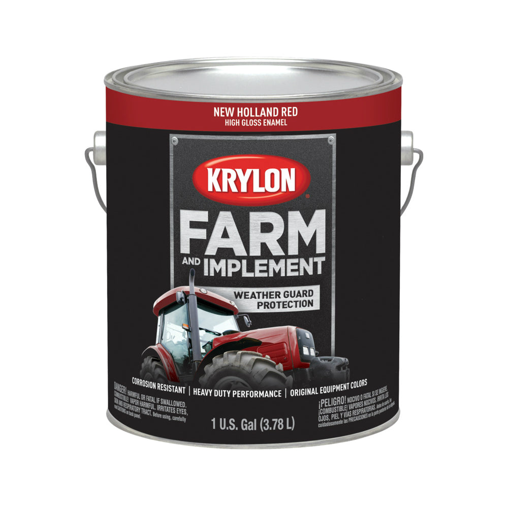 Krylon K01977000 Farm & Implement Paint, New Holland Red, 1 Gallon