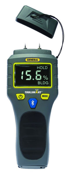 General Tools TS06 ToolSmart Bluetooth Connected Digital Moisture Meter, 9V