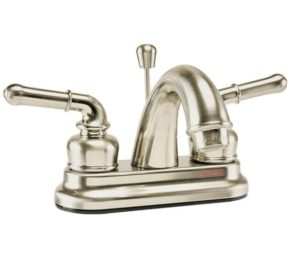 Toolbasix PF4233 Two Handle Lavatory Faucet, Non-metallic, Chrome