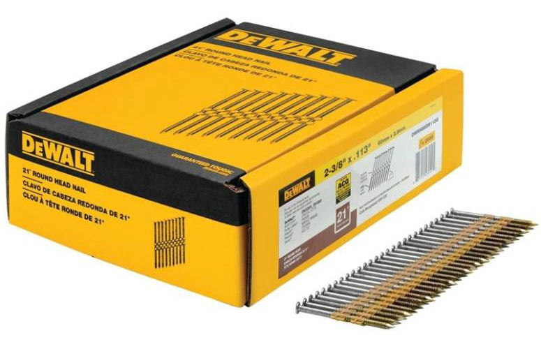 DeWalt DWRHS8DR113G 21-Degree Ring Shank Framing Nails, 2-3/8" x 0.113"