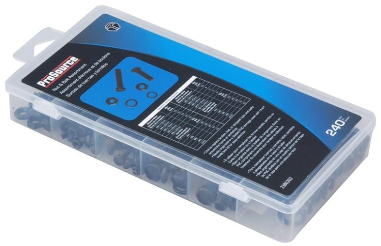 Prosource 61466 Nut & Bolt Assortment, Black