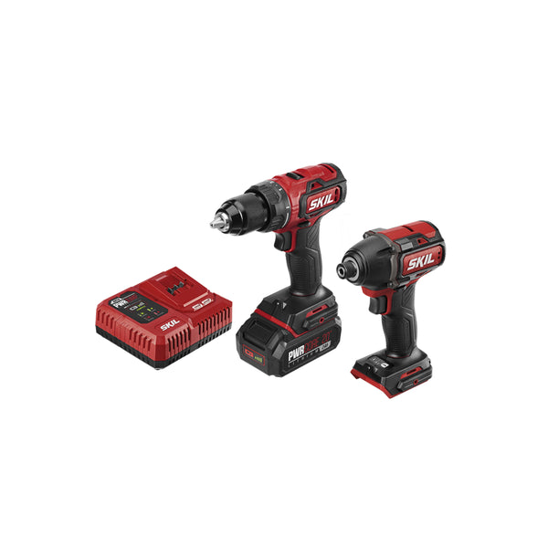 Skil CB743701 PWRCore 20 Drill Driver And Impact Driver Kit, 20V