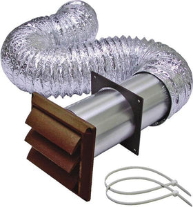 Lambro 1369B Brown Louver Vent Kit, 4" x 5"