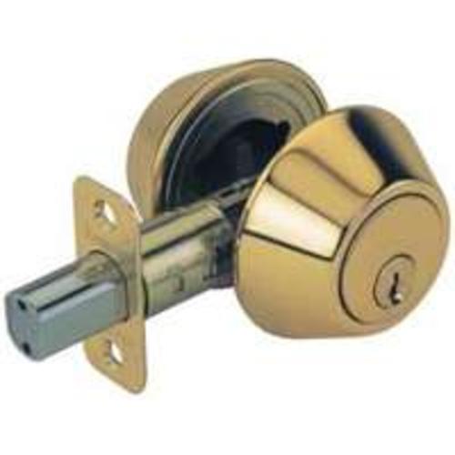 Toolbasix D102PB-BP-3L Duble Cylinder Deadbolt, Polish Brass