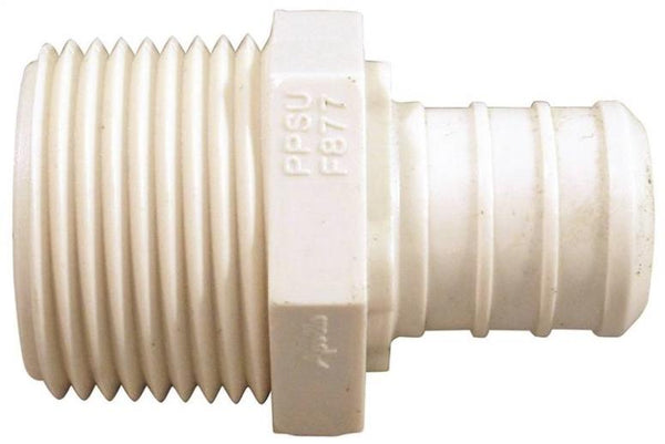 Apollo Valves PXPAM12 Poly Alloy PEX Male Adapter, 1/2" MPT x 1/2" Barb