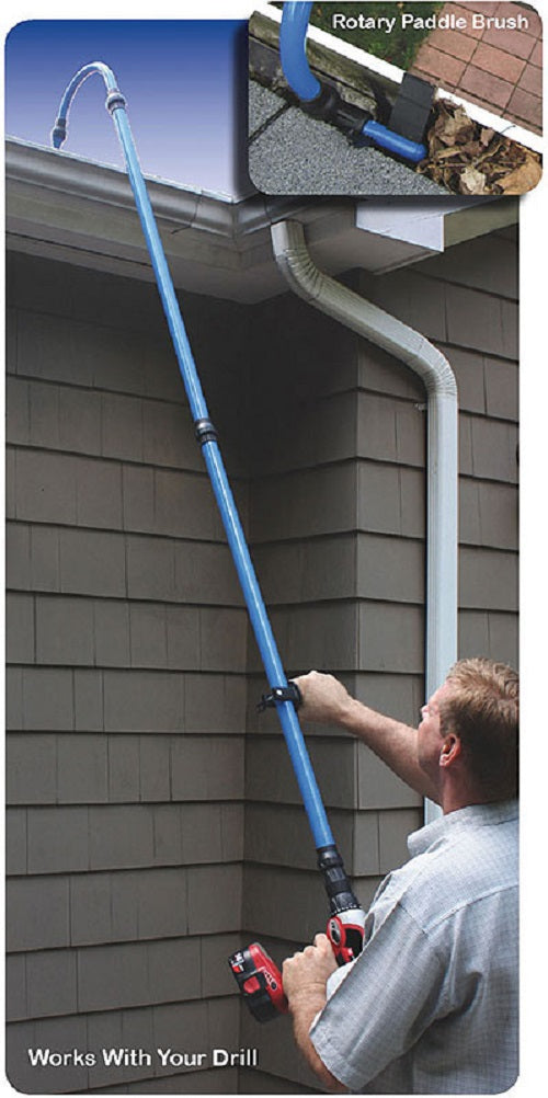 Hy-C GS900 Gutter Sweep Rotary Gutter Cleaning System, Blue/Black