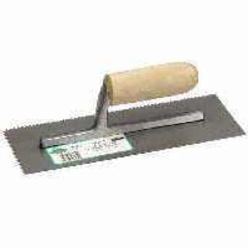 Marshalltown 972 Square Notch Trowel 1/16"x1/16"x1/16", Wood Handle