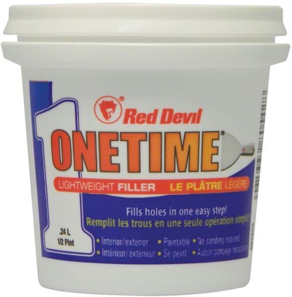 Red Devil 0542CA Onetime Lightweight Spackling Compound, 1/2 Pint