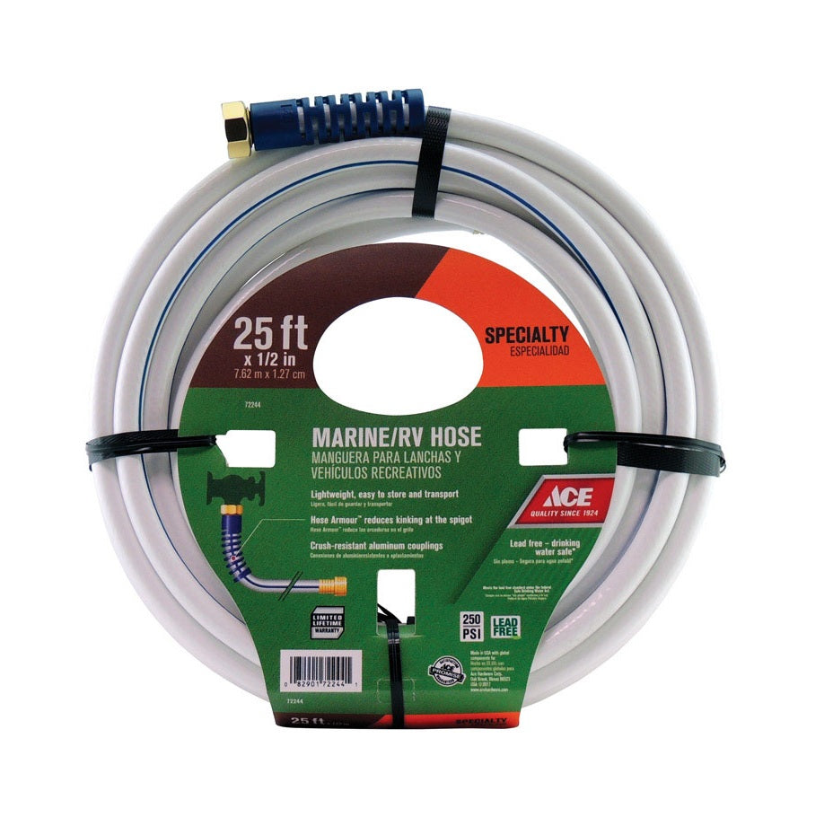 Swan ELMRV12025 Marine & Camper Hose, White, 1/2" x 25'
