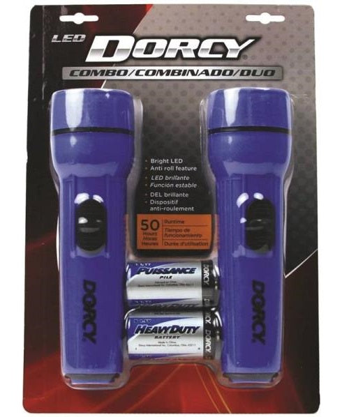 Dorcy 41-2594 LED Flashlights, Blue, 2/Pack