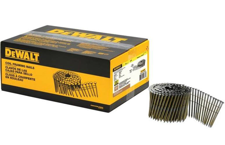 DeWalt DWC12P120DG 15-Degree Coil Framing Nails, Galvanized, 3-1/4" L x 0.120" Dia