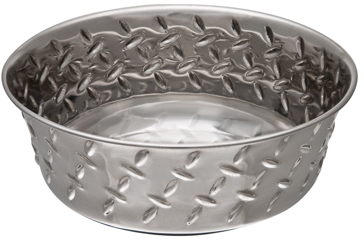 Loving Pets 7254 Bowl Diamond Plate, 1-Pint