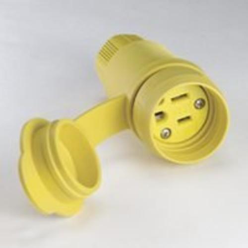 coopr Wiring 15W47-K Grounded Watertight Connector, Yellow
