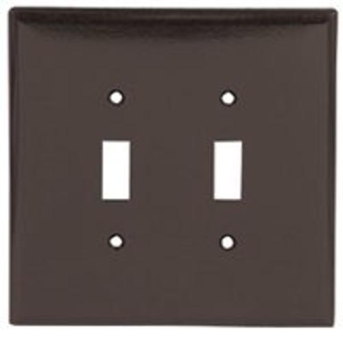Cooper Wiring 2149B-BOX "2-Gang" Jumbo Toggle Plate Brown