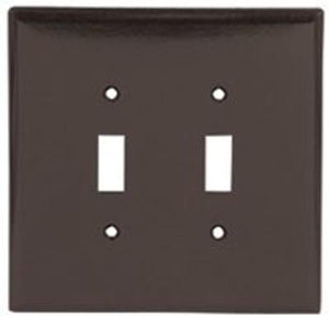 Cooper Wiring 2149B-BOX "2-Gang" Jumbo Toggle Plate Brown
