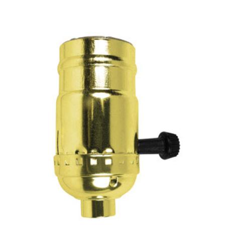 Jandorf 60409 Brass 3-Way Turn Knob Lamp Socket