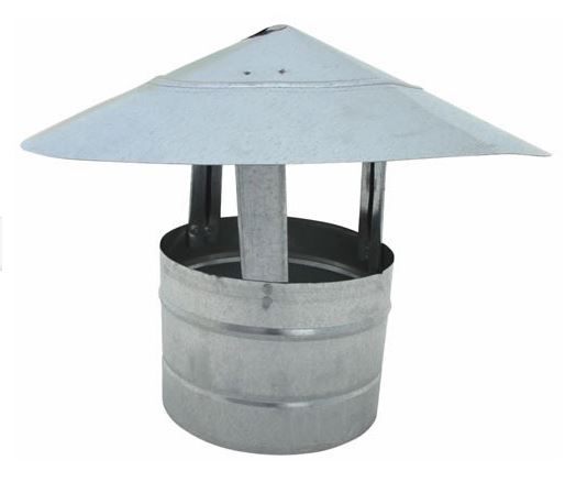 Billy Penn 8103 Galvanized Round Roof Cap, 6"