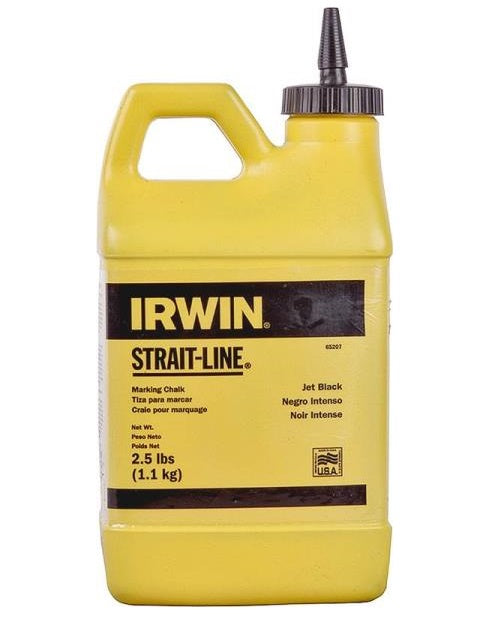 Strait-Line 65207 Permanent Marking Chalk, Jet Black, 2.5 Lb