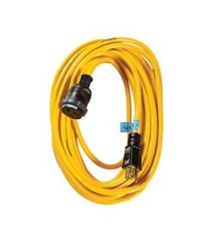 Yellow Jacket 2738 SJTW Extension Cord with Locking Plugs, Yellow, 12/3, 100'