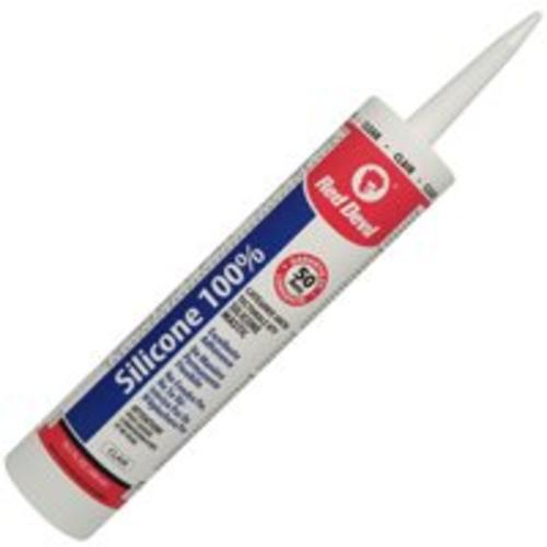 Red Devil 00113CA Silicone Sealant Enf/Fr, Clear, 10 Oz
