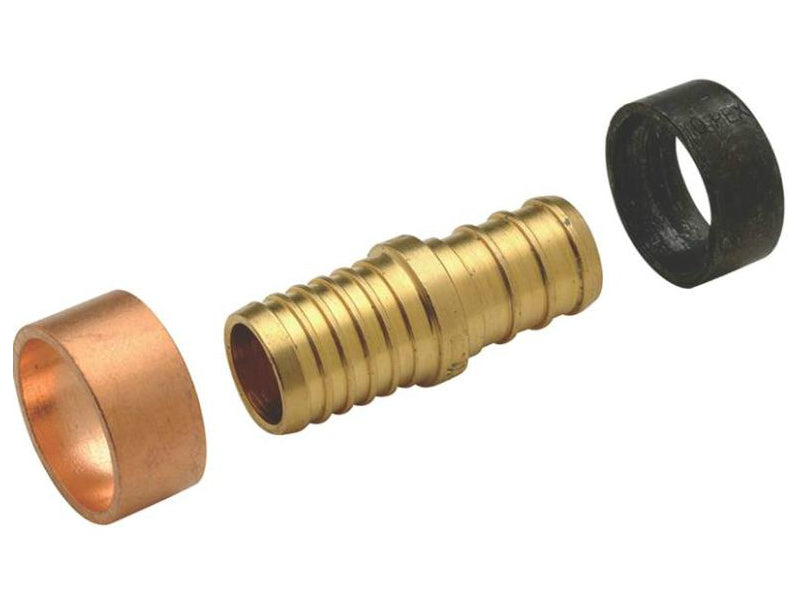 Apollo Valves APXBC12125PK Poly B x PEX Coupling, Brass, 1/2" x 1/2", Bag Of 5