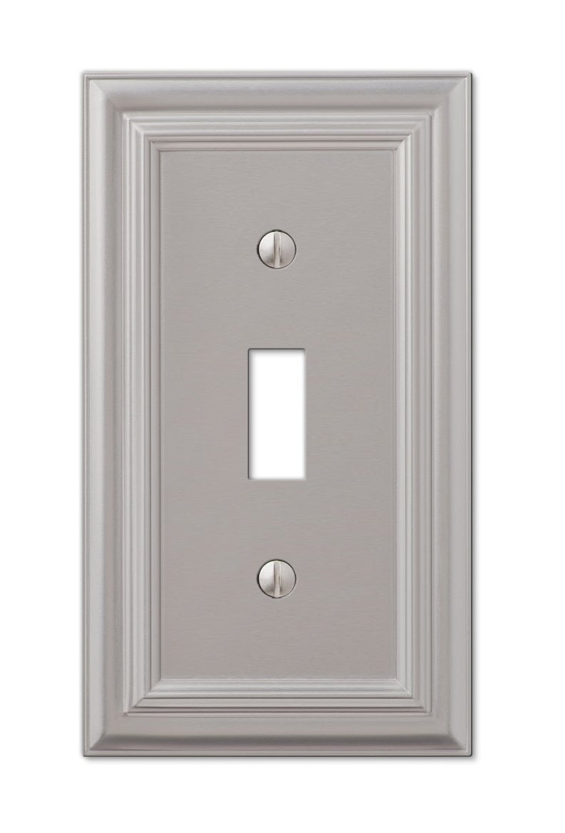 AmerTac 94TN Amerelle Continental 1 Toggle Wall Plate, Satin Nickel