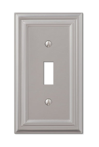 AmerTac 94TN Amerelle Continental 1 Toggle Wall Plate, Satin Nickel